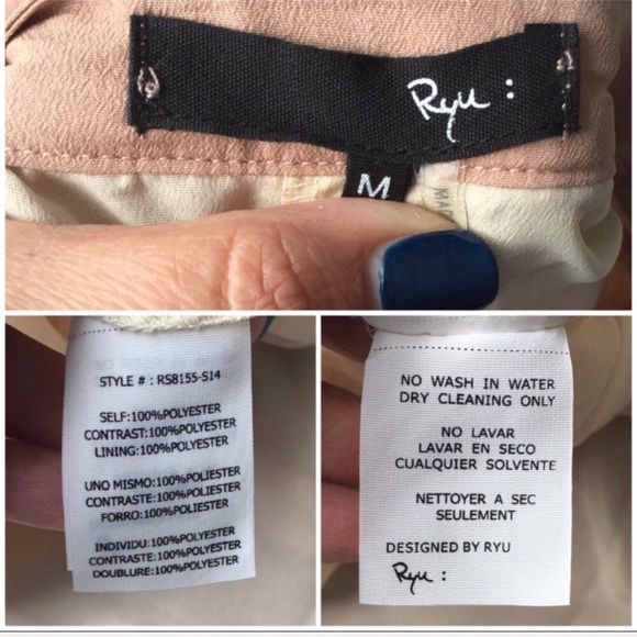 RYU Grosgrain Ribbon Cream Skirt size Med - Picture 11 of 12